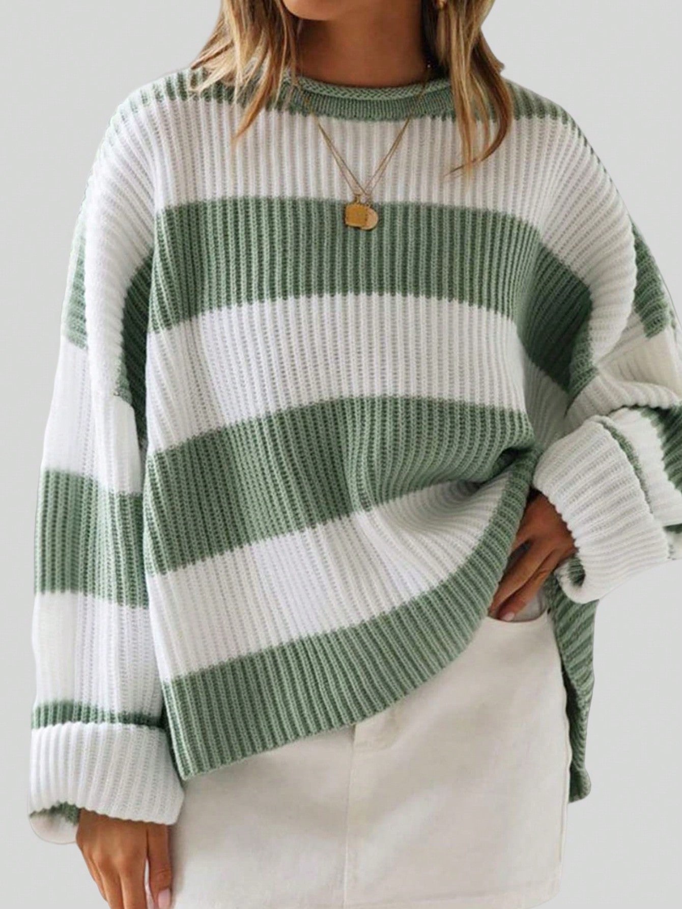 Chic Color Block Striped Sweater – Hearth & Haven Emporium